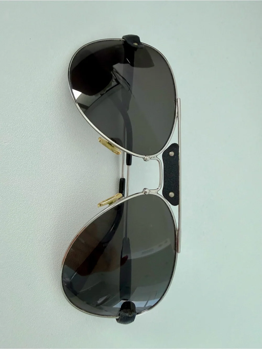Chloe Black and Silver Aviator Sunglasses
